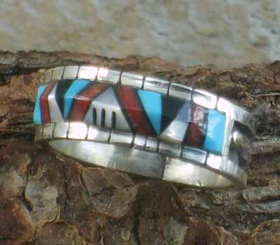 Native American Inlay Band- sz 13